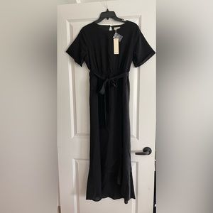 NWT Roolee black wrap dress size M